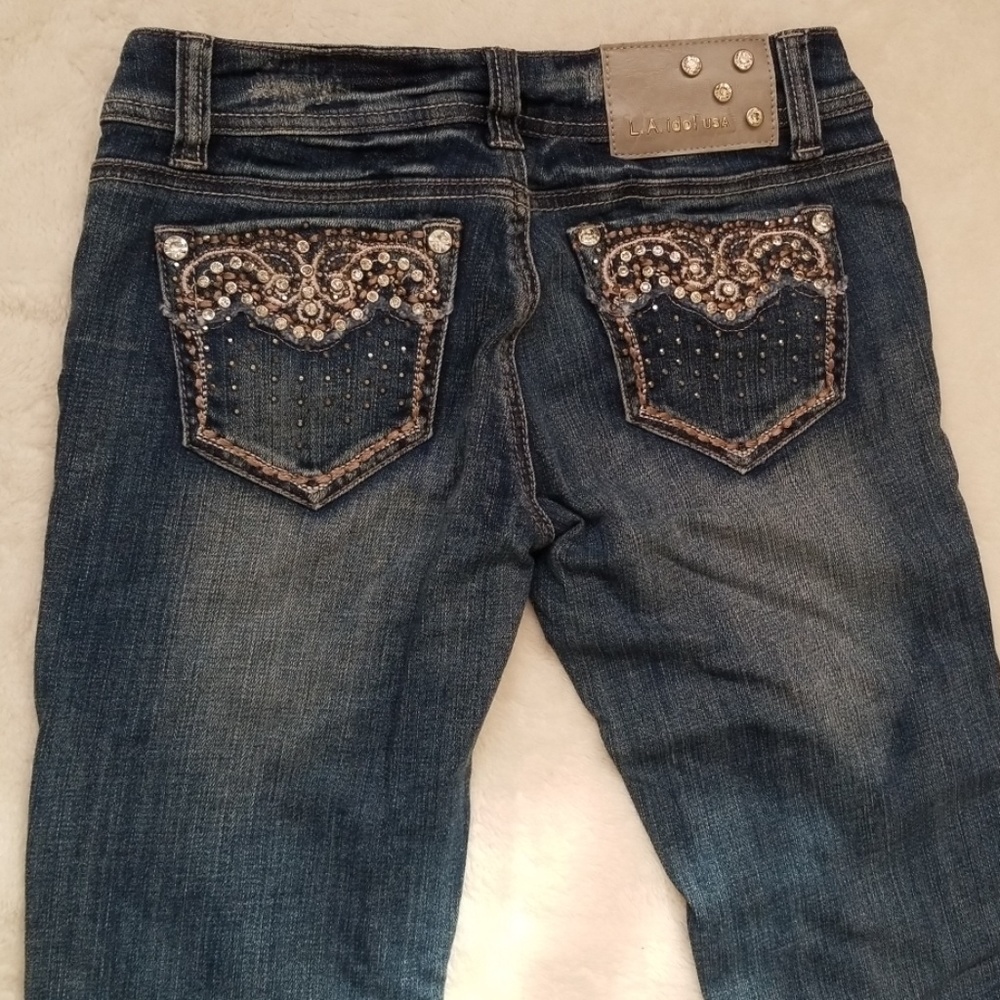 Studded Jean Capris